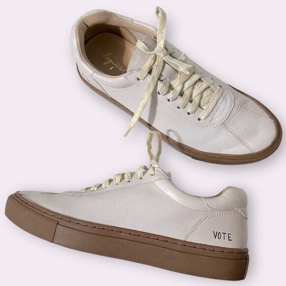 George Esquivel Womens Limited Edition ‘Vote’ Leather Sneakers EU 36.5 US 6.5 - Picture 2 of 12